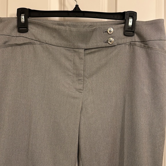 Like New White House Black Market Wide Leg Business Casual Slate Gray Slacks - Picture 2 of 11